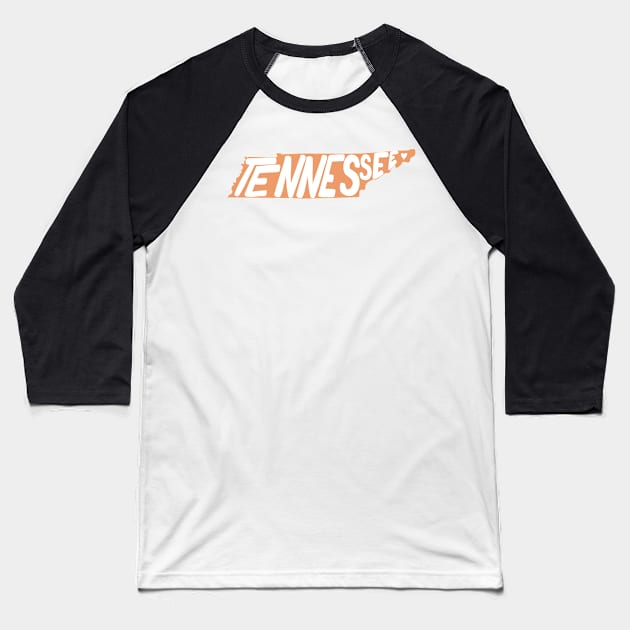 Tennessee Orange Bubble Outline Baseball T-Shirt by emilystp23